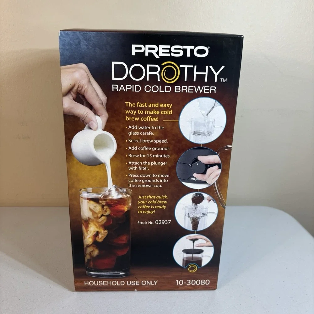Presto Dorothy Rapid Cold Brewer Brand New in Box Ready for Summer Iced Coffee!